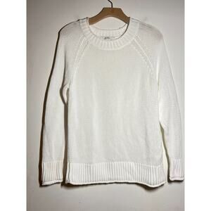Lilly Pulitzer EUC White 100% Cotton Pullover Crewneck Sweater M